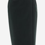 Gonna midi a incrocio in velluto di cotone 826769 Y580T3181 SAINT LAURENT 