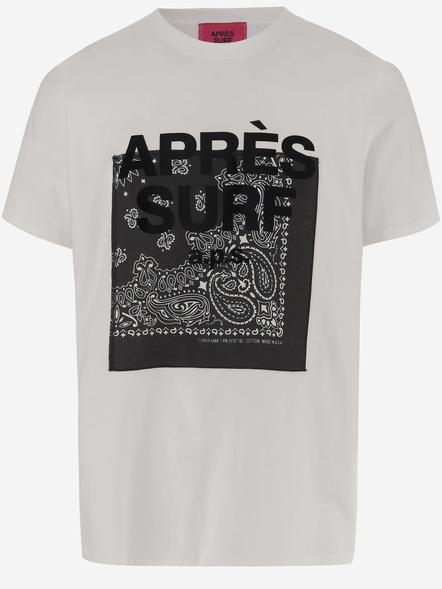 T-SHIRT IN COTONE CON LOGO TRAIN WHITE APRES SURF 