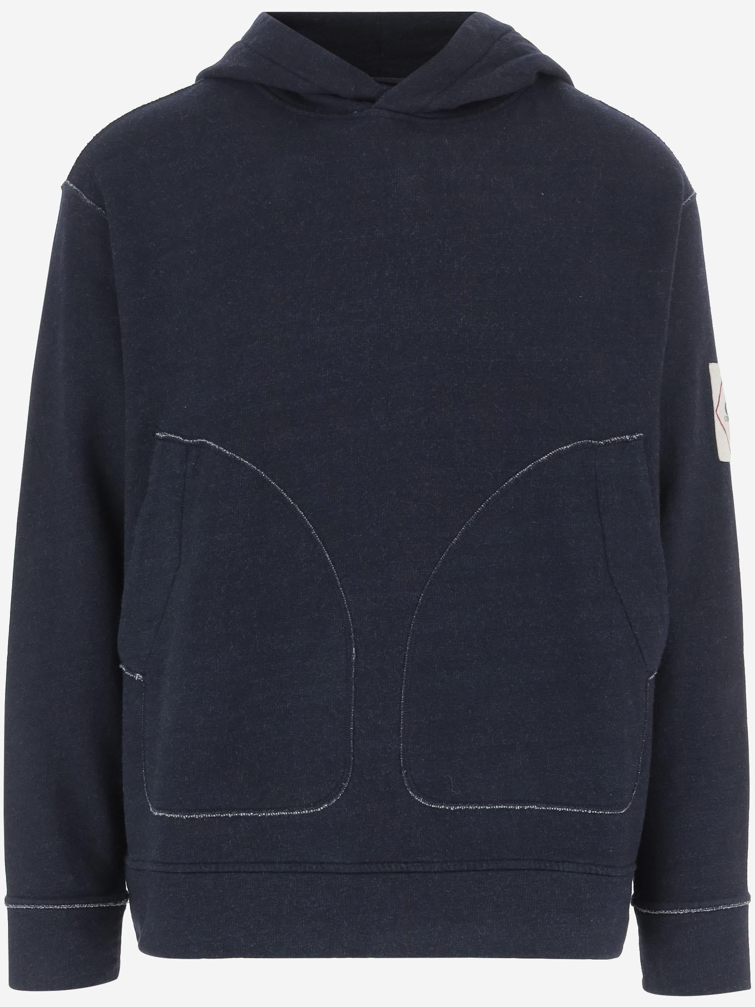 FELPA CON CAPPUCCIO E PATCH LOGO 19CMSS181A 110469WD08 CP COMPANY 