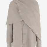 CAMICIA IN LANA CON SCIALLE COORDINATO WSH24 FAW280085 DARKPARK 