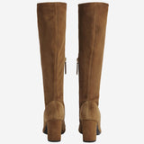 Stivali alti con mezzo morsetto in pelle scamosciata 851420 AAFMU2118 GUCCI 