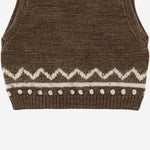 GILET IN LANA MERINO CON MOTIVO GRAFICO K1223W25 762 MISHA & PUFF KIDS 