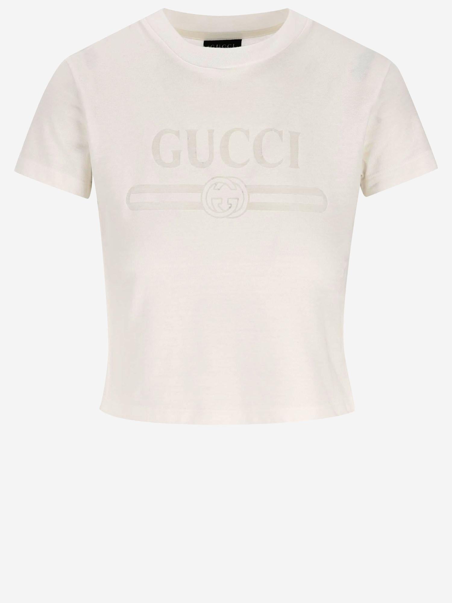 T-SHIRT IN MISTO COTONE CON LOGO 865017 XJHT19003 GUCCI 