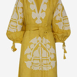 Abito keira in lino KEIRA YELLOW PHILIPPA 1970 