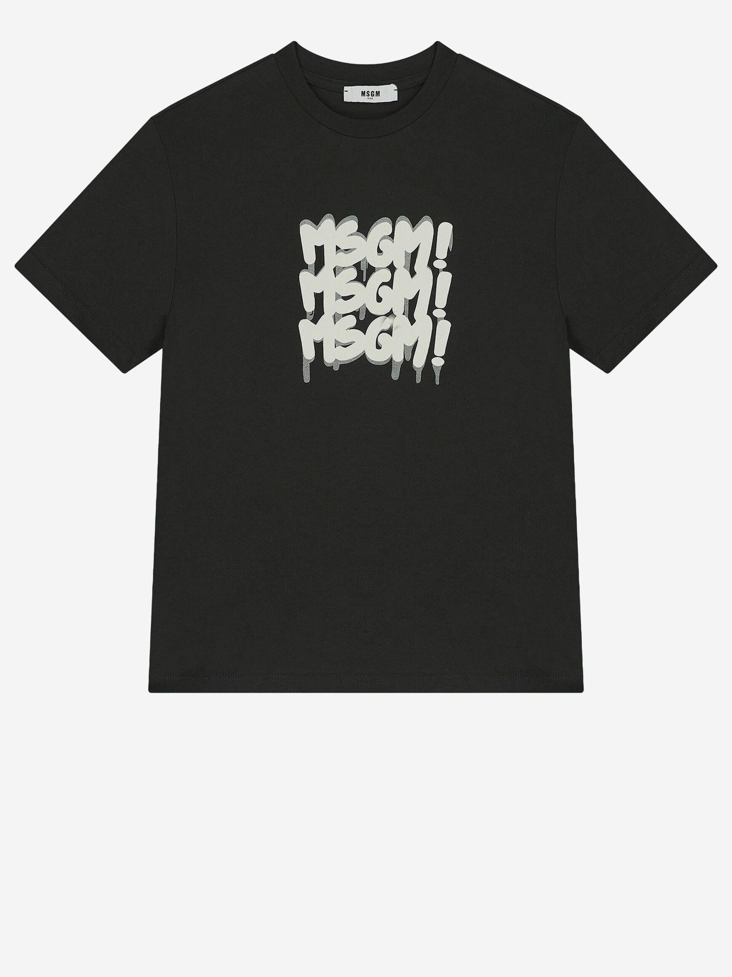 T-SHIRT IN COTONE CON LOGO S6MSJBTH227 MS040 MSGM KIDS 