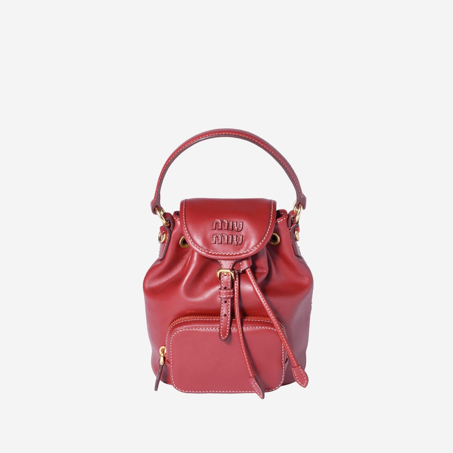 ZAINO IN PELLE CON LOGO 5BZ045 2CRWF0011 MIU MIU 