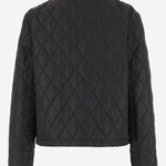 Giacca in nylon trapuntato 8107465 BLACK/SANDIPCHECK BURBERRY 