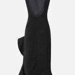 Abito in viscosa stretch con volant 105781 A2Q2Z99 PINKO 
