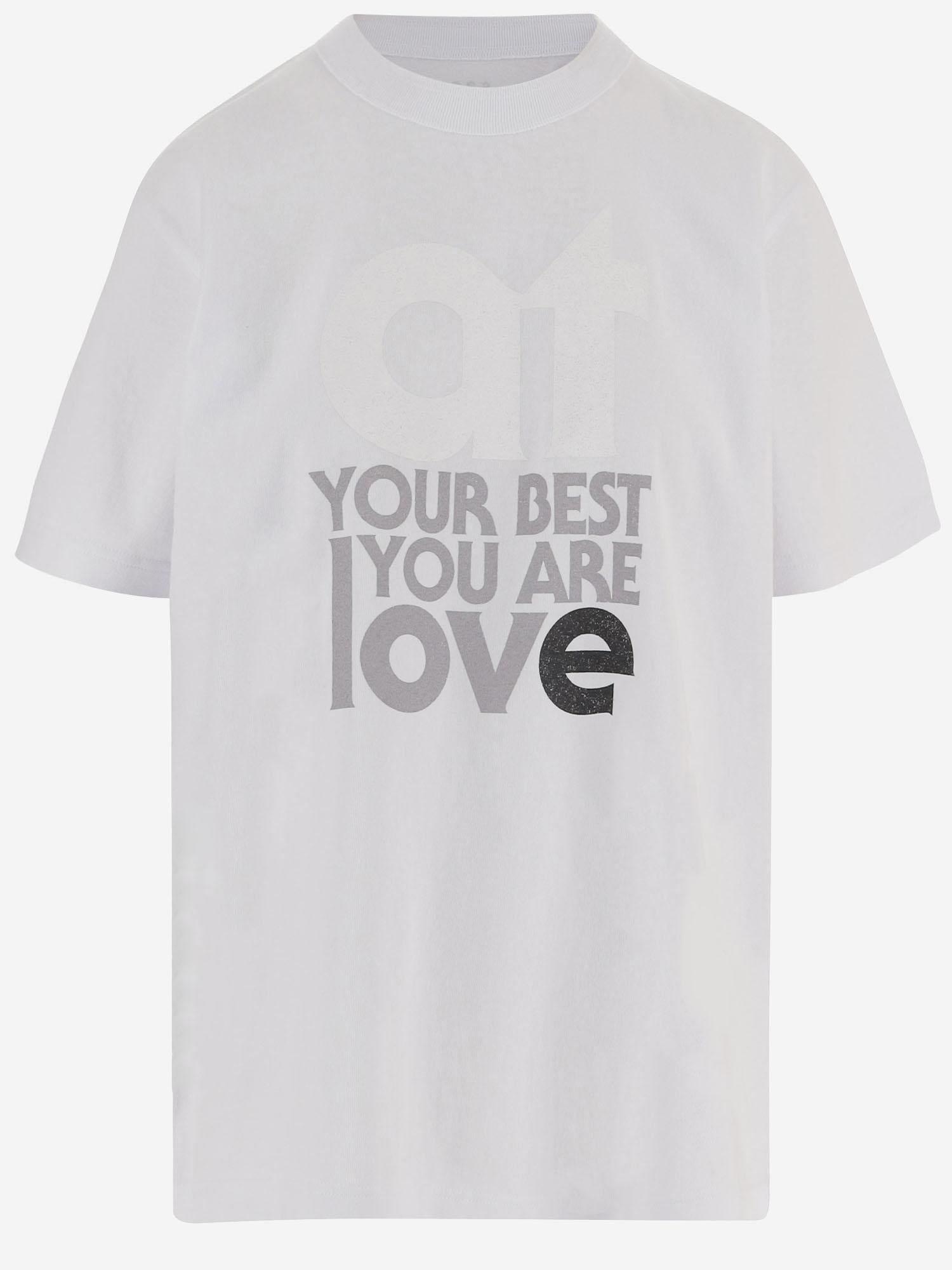 T-SHIRT IN COTONE CON STAMPA 2601147S 101 SACAI 