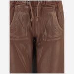 PANTALONI IN COTONE CON COULISSE DAM25.M02 BROWN DONT @ ME 