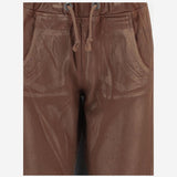 PANTALONI IN COTONE CON COULISSE DAM25.M02 BROWN DONT @ ME 