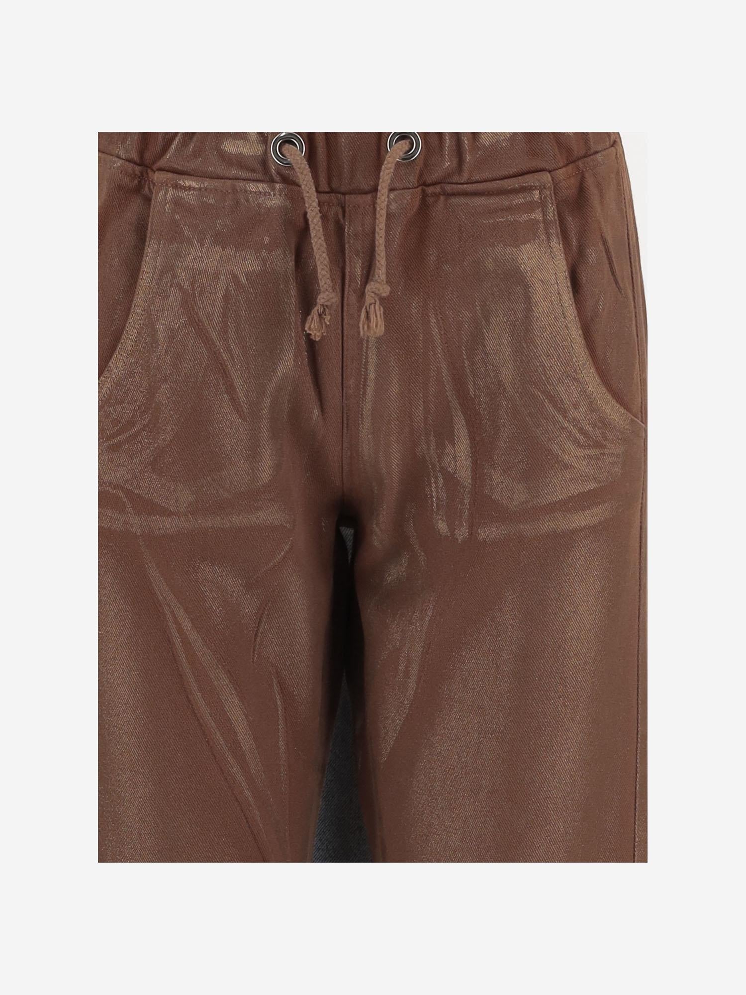 PANTALONI IN COTONE CON COULISSE DAM25.M02 BROWN DONT @ ME 