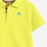 POLO IN COTONE CON LOGO 8117970 VIVIDLIME BURBERRY KIDS 