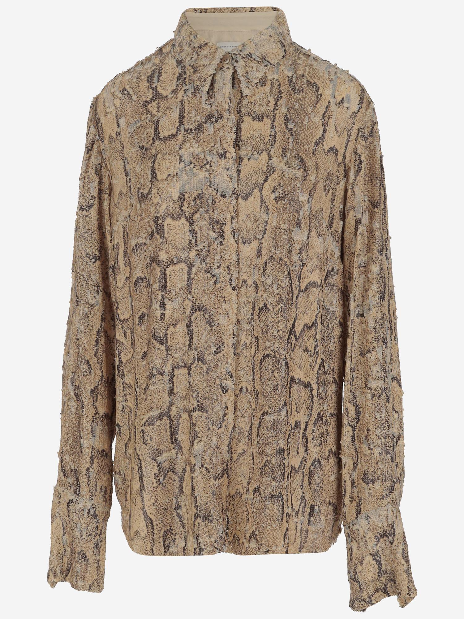 CAMICIA IN VISCOSA CON PAILLETTES 010761 1482103 DRIES VAN NOTEN 