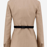 GIACCA IN LINO CON CINTURA A CONTRASTO MXSFIONDA 003 MAX MARA 