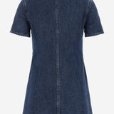 MINI ABITO IN DENIM DI COTONE CON FIOCCHI PF25812SBL BLUE SELF PORTRAIT 