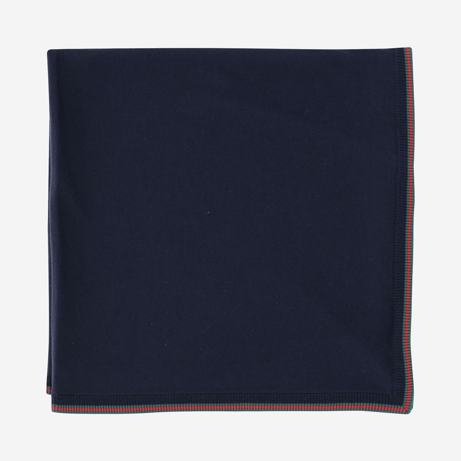 Coperta neonato in lana con nastro Web 828916 3K2064166 GUCCI KIDS 
