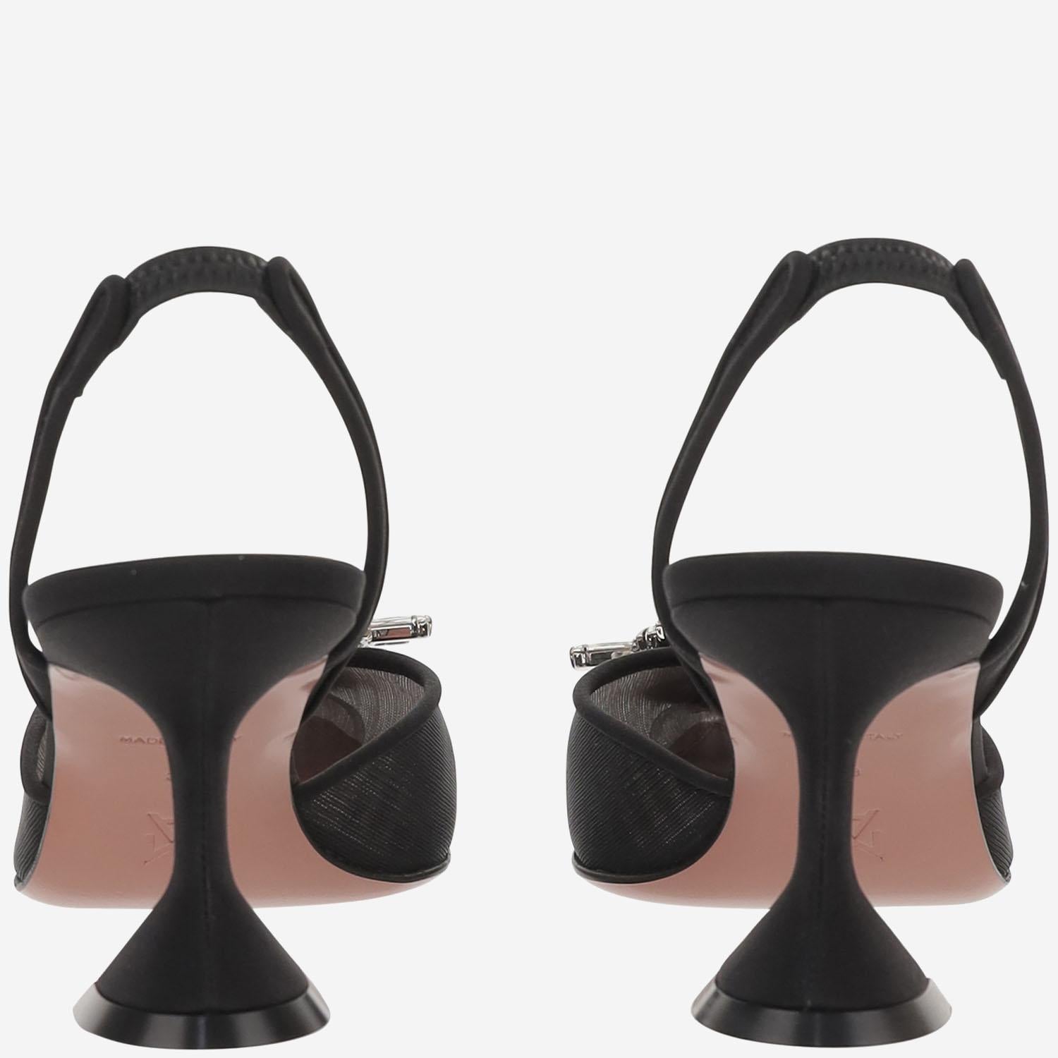 Begum Slingback in mesh BEGUMMESHSLING BLACK AMINA MUADDI 