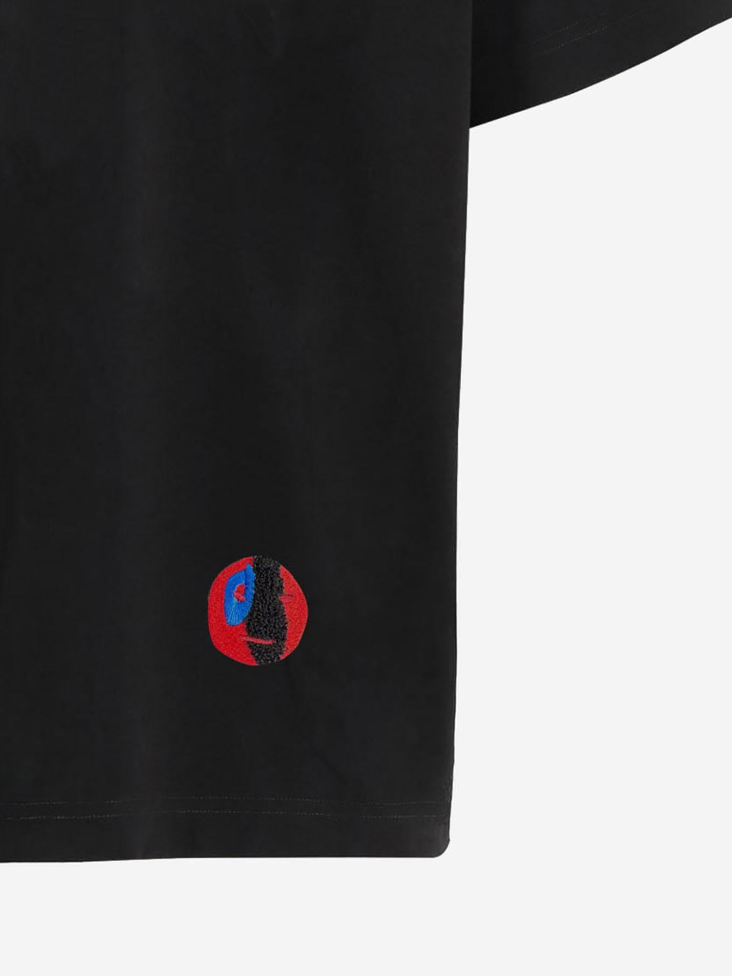 T-SHIRT IN COTON CON RICAMO 864789 V6F401010 BOTTEGA VENETA 