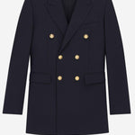 GIACCA DOPPIOPETTO IN GABARDINE DI LANA 631980 Y7B734141 SAINT LAURENT 