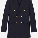 GIACCA DOPPIOPETTO IN GABARDINE DI LANA 631980 Y7B734141 SAINT LAURENT 