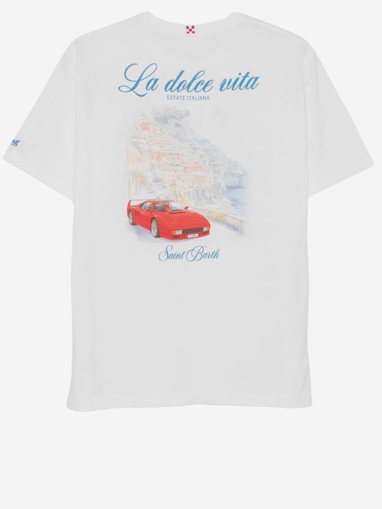 T-SHIRT IN COTONE CON STAMPA PRL0002 00932L MC2 SAINT BARTH 