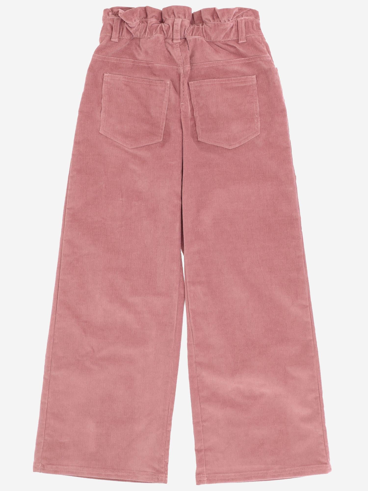 PANTALONI IN VELLUTO A COSTE JFF380 AYMCF1T6P FENDI KIDS 