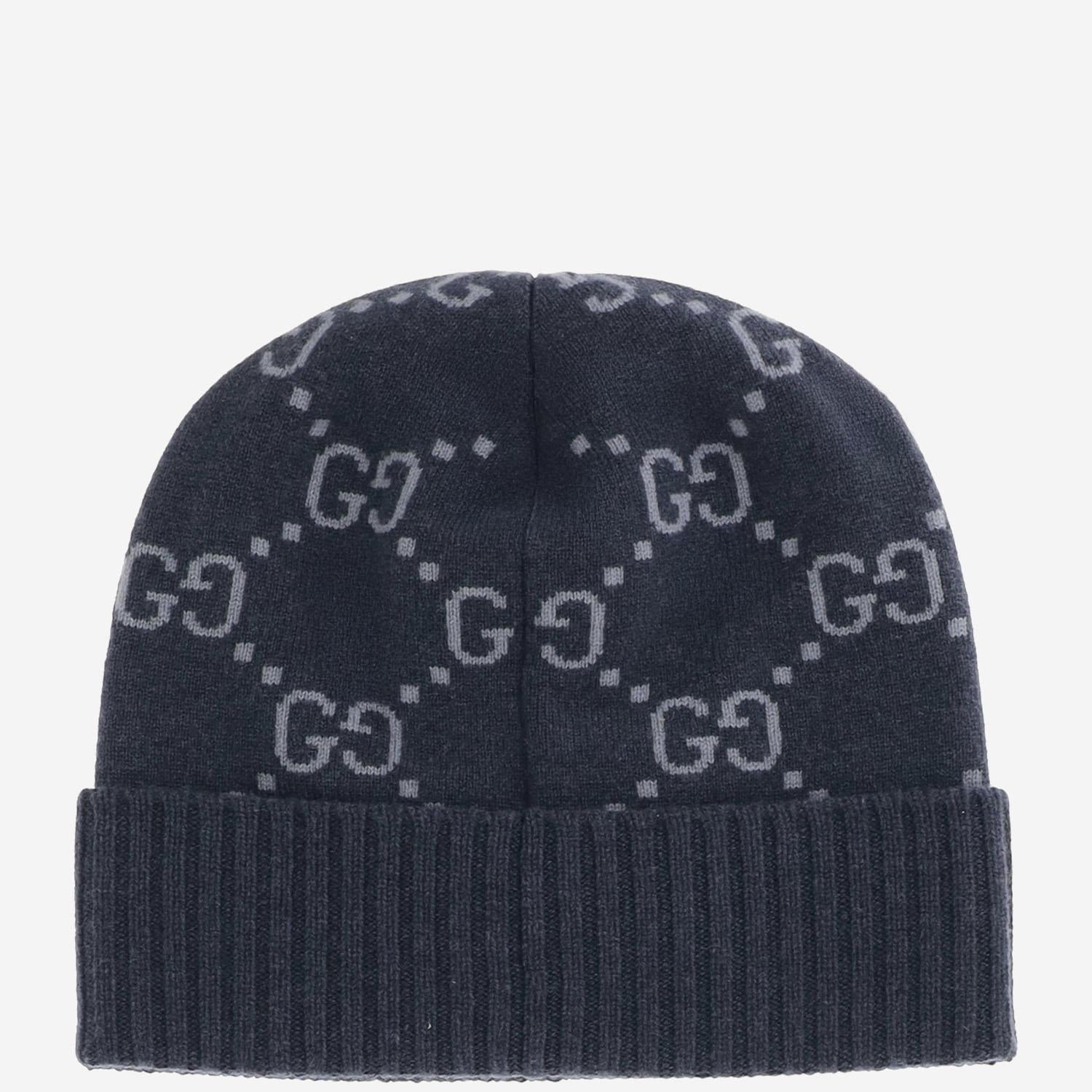 Beanie in jacquard di cashmere GG 811392 4GABX4169 GUCCI 