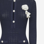 ABITO CORTO IN MISTO VISCOSA STRETCH PF25094SBL BLUE SELF PORTRAIT 
