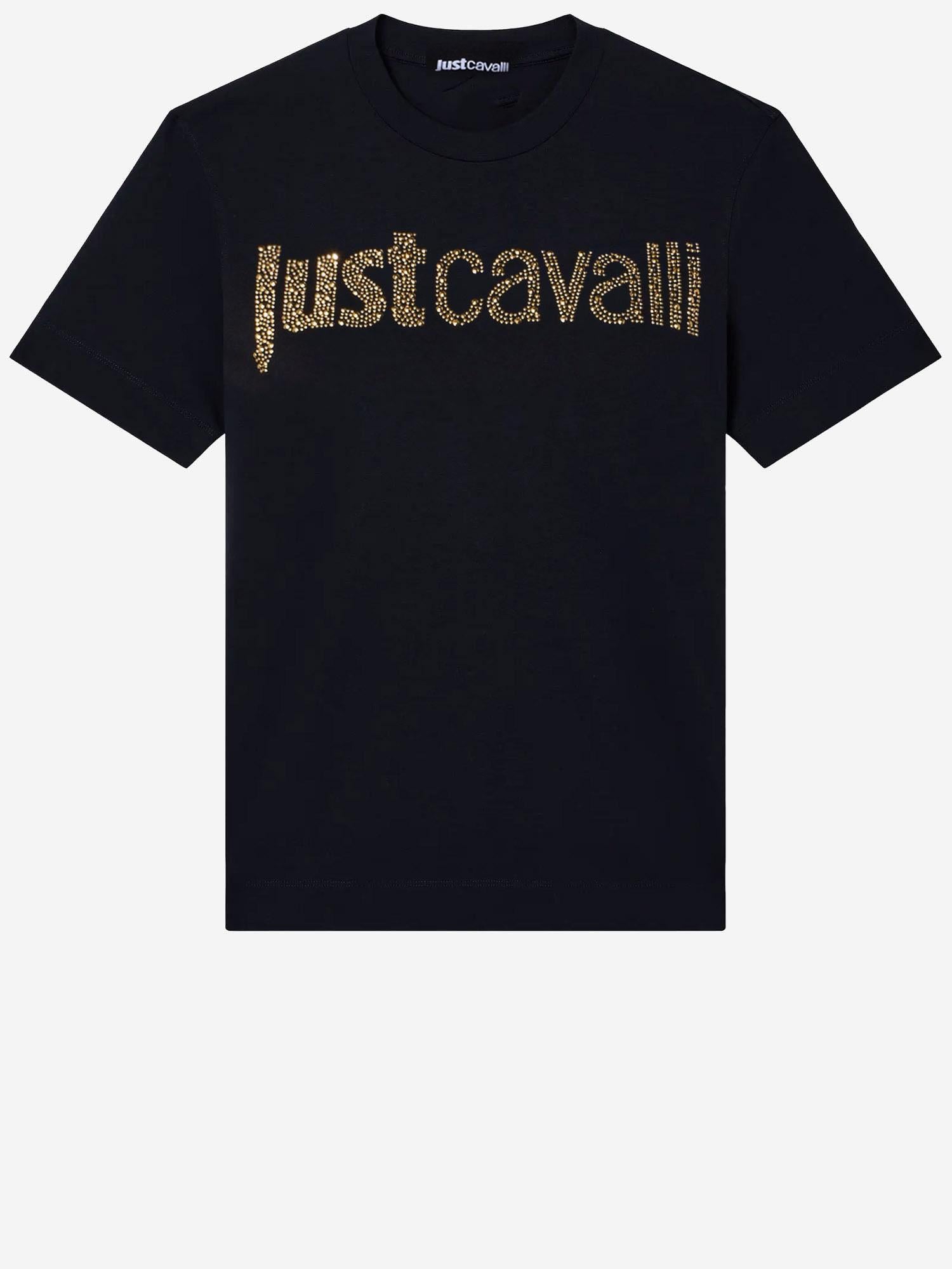 T-SHIRT IN COTONE CON LOGO 80PAHE21 CJ110G89 JUST CAVALLI 
