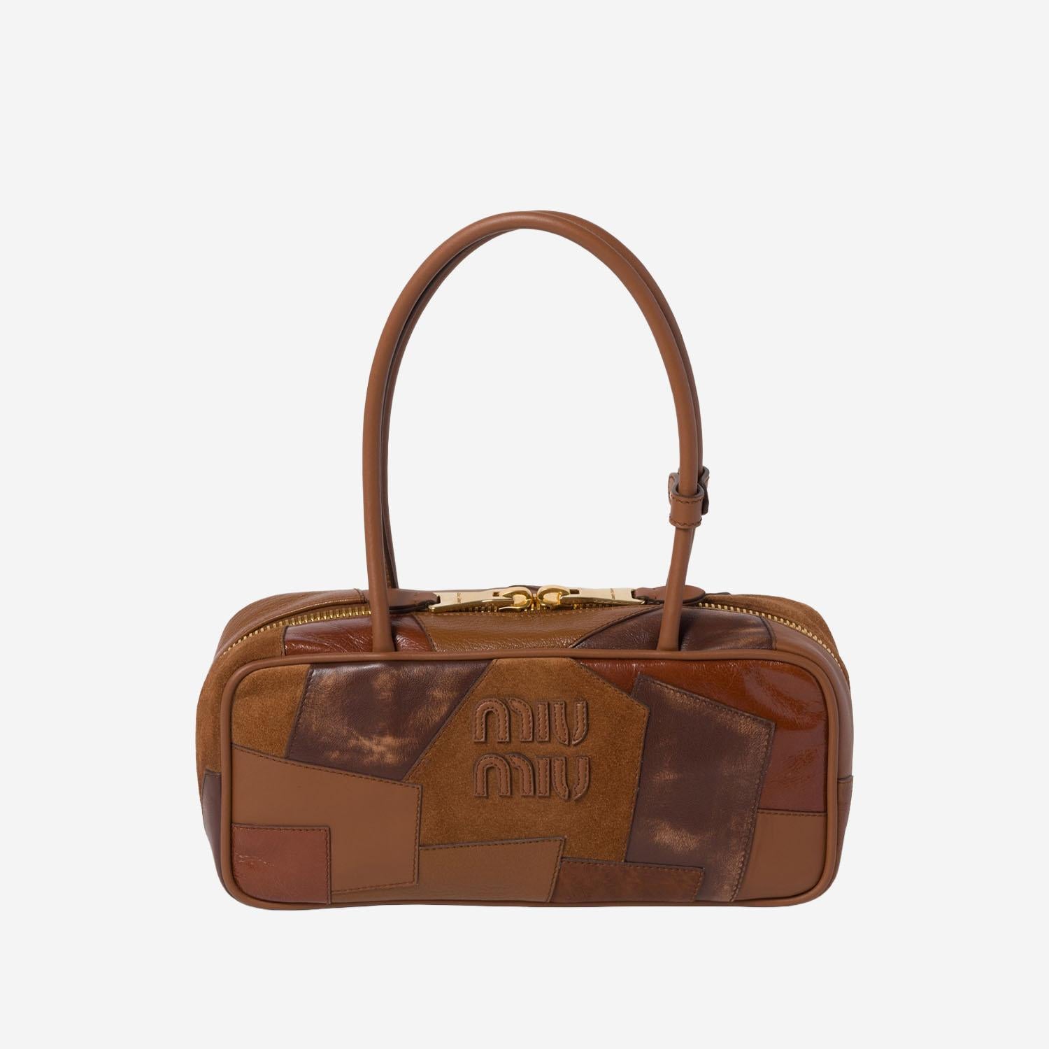 BORSA BEAU IN PELLE PATCH 5BB173 2CRIF0046 MIU MIU 