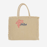 BORSA IN MISTO COTONE CON RICAMO CORALLO E LOGO VANI021 09064L MC2 SAINT BARTH 