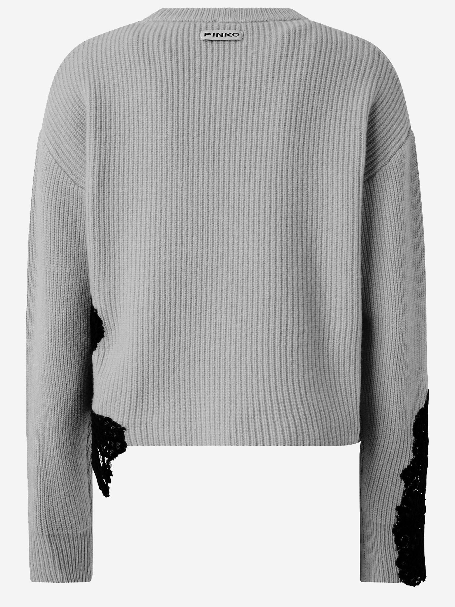 Maglione in misto lana stretch con pizzo 105505 A2R1II2 PINKO 