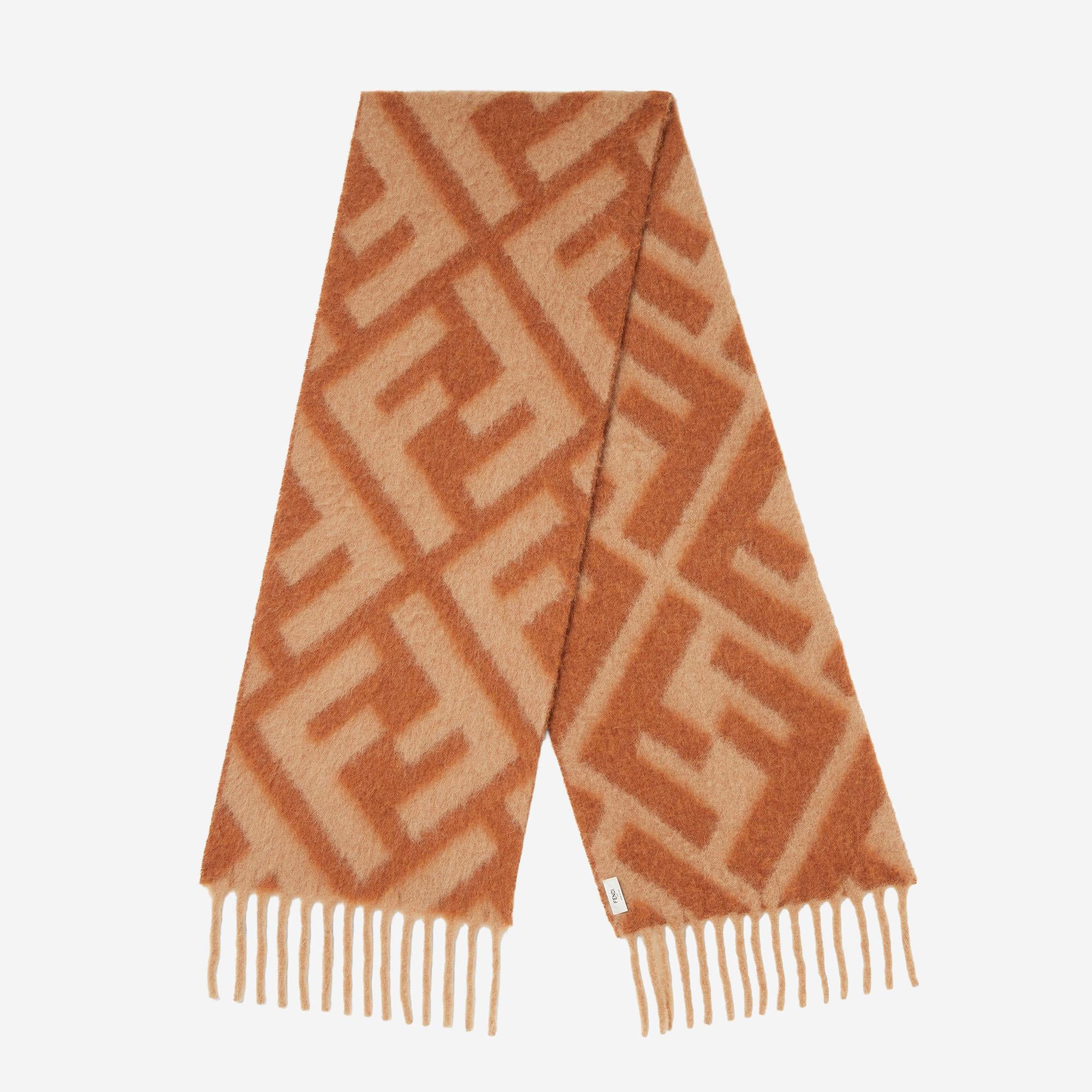 Sciarpa FF in misto alpaca e lana FXT460 AYKQF1U6S FENDI 
