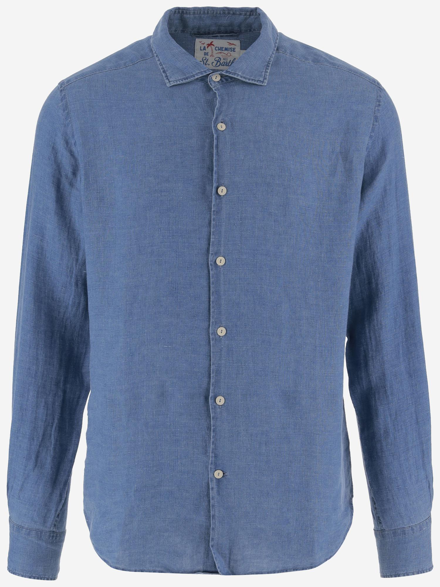 CAMICIA IN LINO PAMP001 00977L MC2 SAINT BARTH 