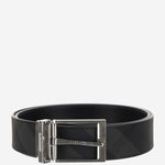 CINTURA REVERSIBILE IN PELLE CON MOTIVO CHECK 8064959 CHARCOALSILVER BURBERRY 