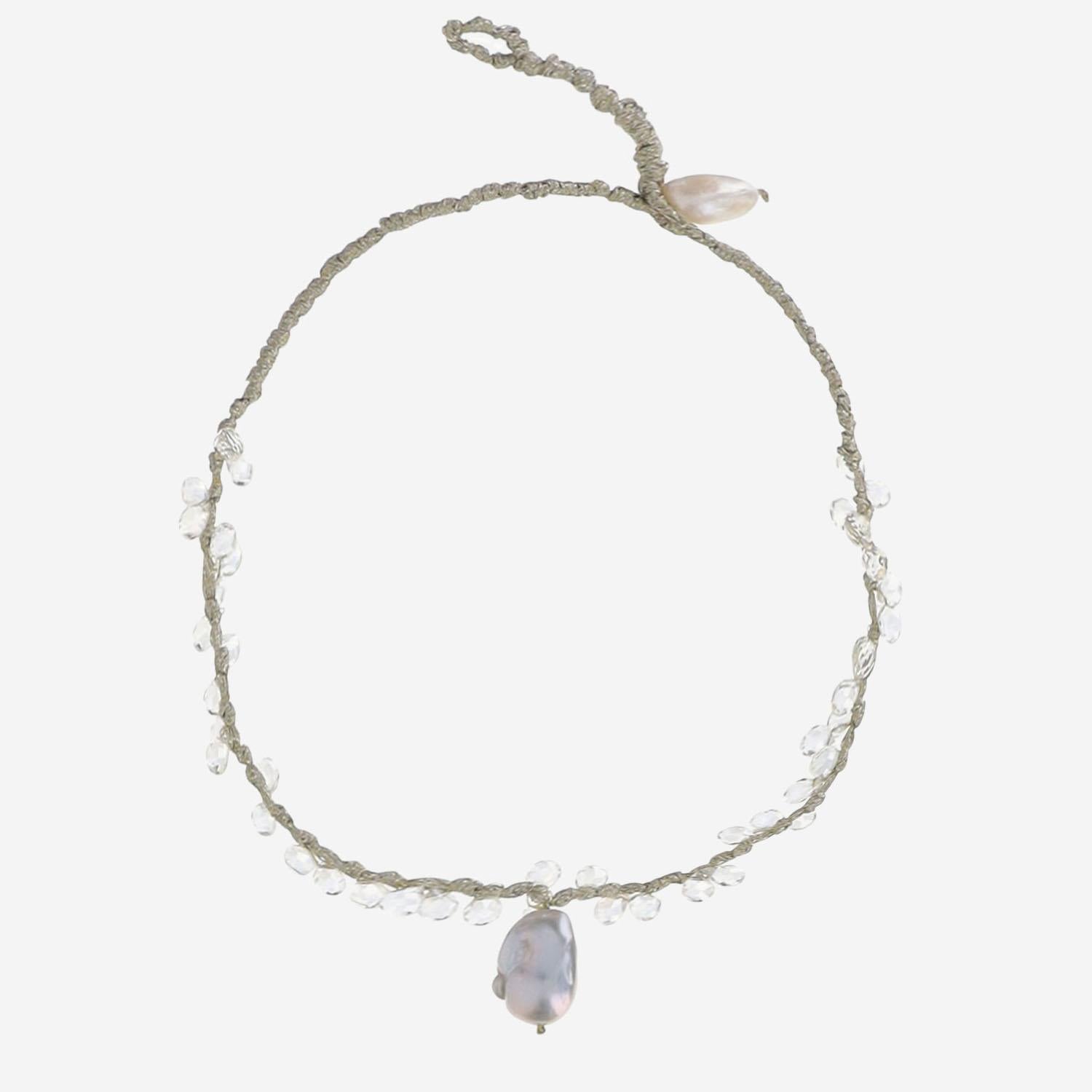 COLLANA CON CRISTALLI e perla VLACOSACHAMP PEARL MELA 