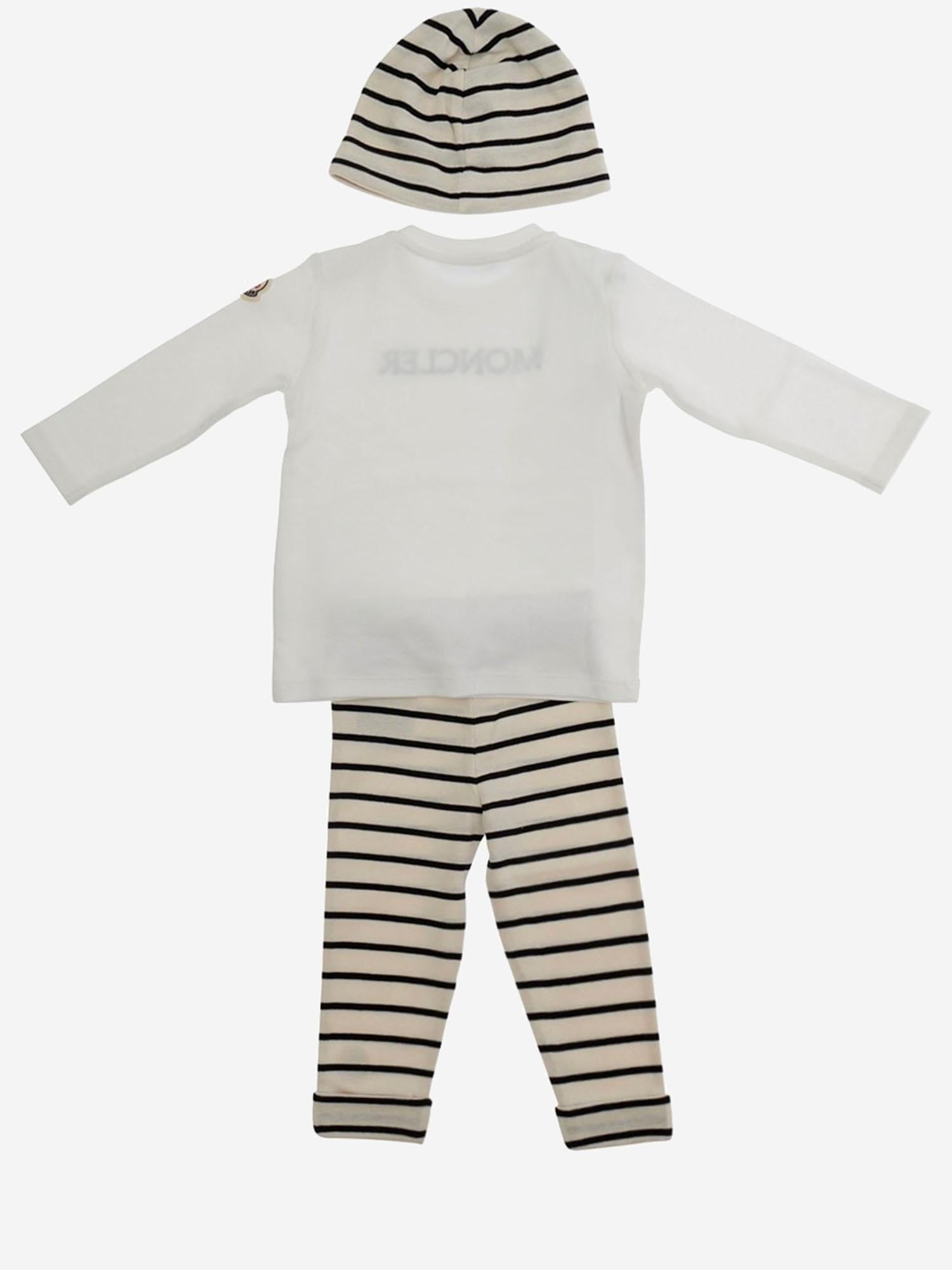 SET DI TRE PEZZI IN COTONE 8P0000189BA2 F70 MONCLER ENFANTS 