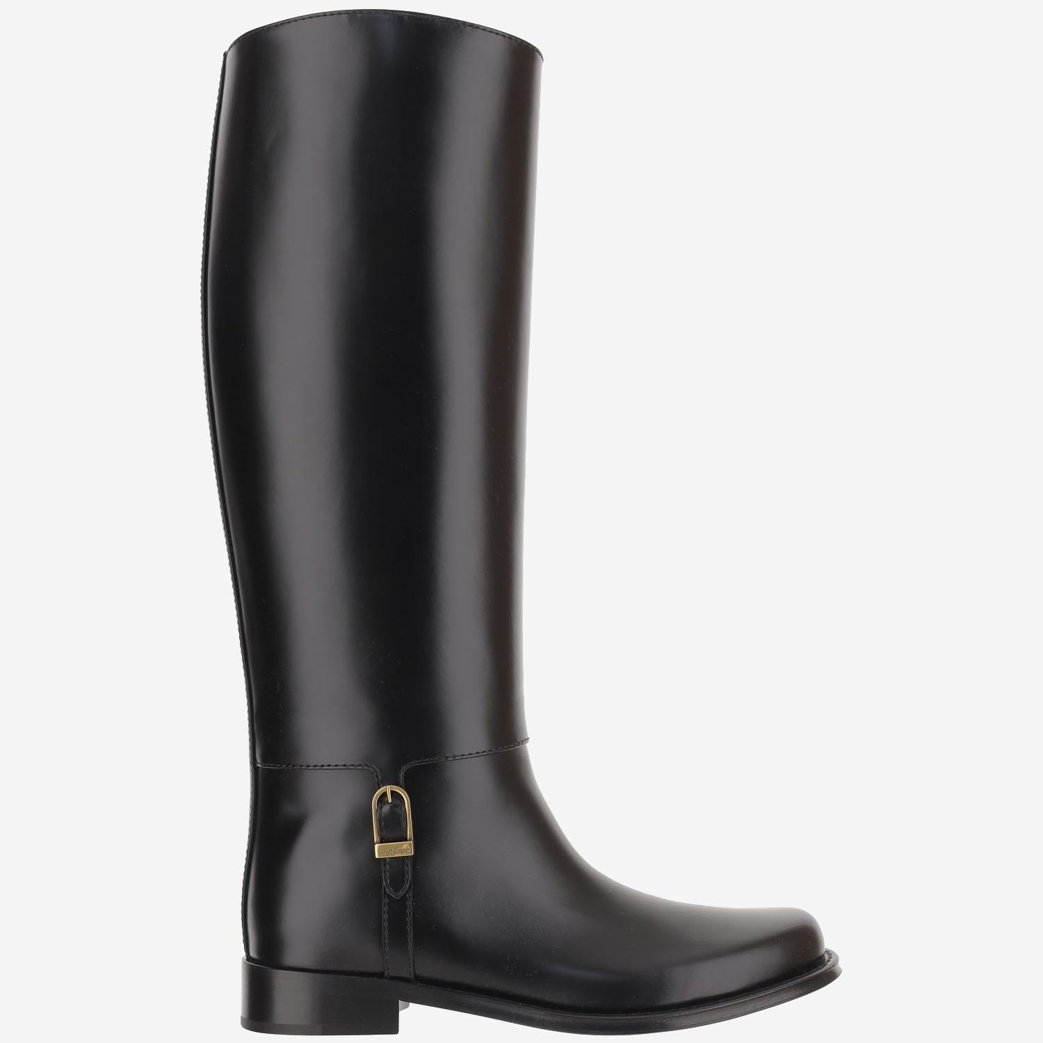 STIVALI JULIA 25 IN PELLE 840698 AAEHR1000 SAINT LAURENT 