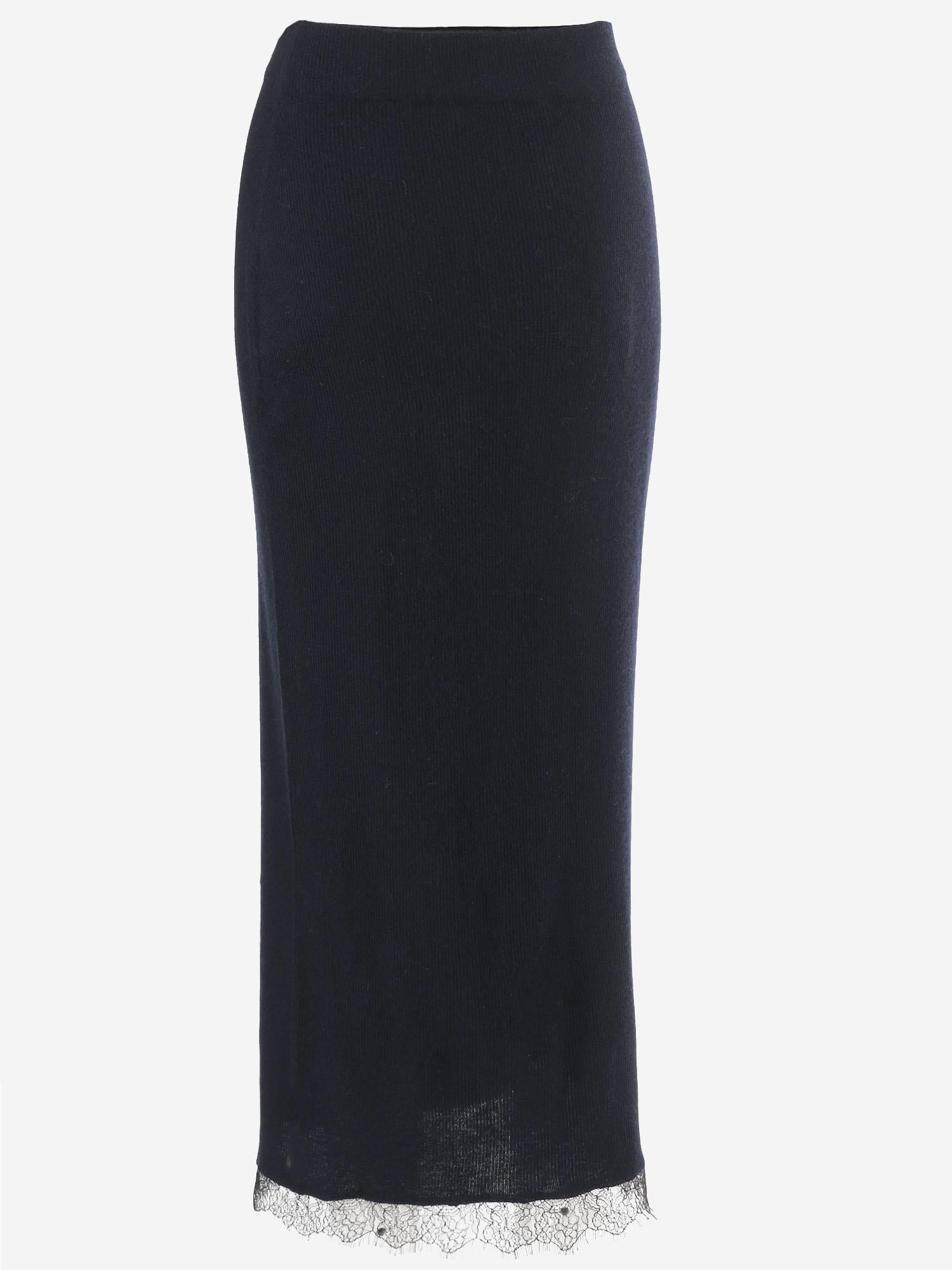 GONNA PENELOPY IN CASHMERE CON DETTAGLIO IN PIZZO KNSK25353 3 ARCH4 