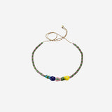 Collana con perle miste in vetro MIXEDGLASSBEAD STRAWBERRYGREENPURPLE SORBET ISLAND 