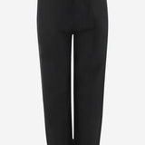 PANTALONI IN LANA CON RISVOLTO 10772W4369 BLK THE ROW 