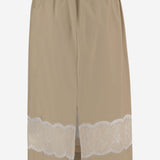 GONNA IN COTONE CON DETTAGLIO IN PIZZO 6261K21098 Oat CARVEN 