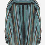 CAMICIA IN COTONE CON MOTIVO A RIGHE 106990 A3CHSD3 PINKO 