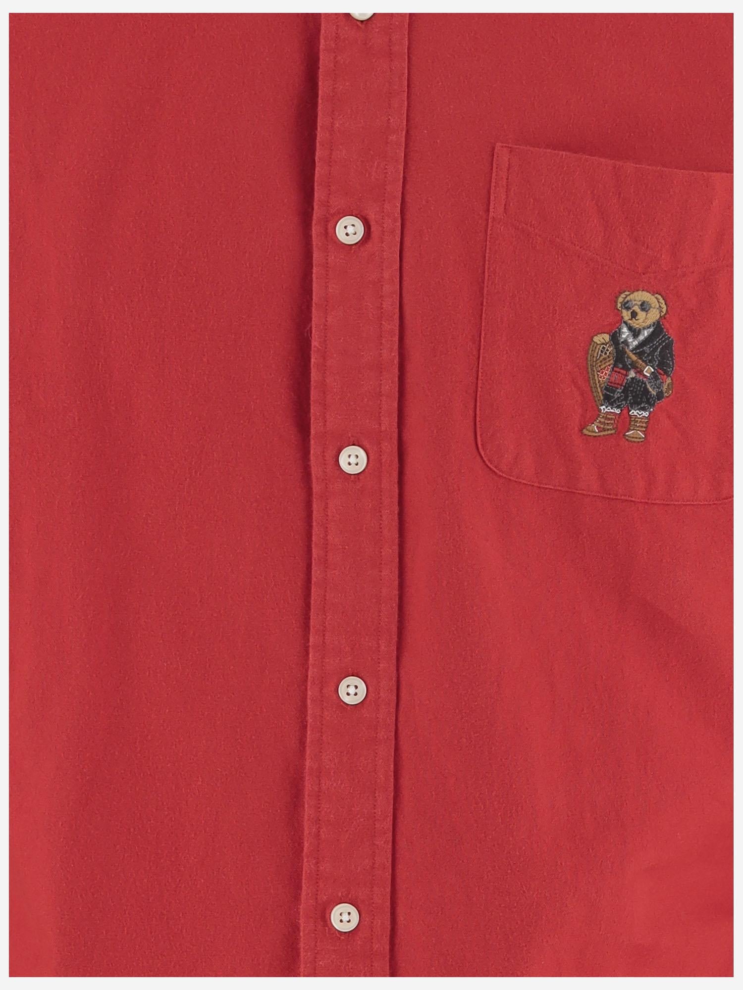 CAMICIA OXFORD IN COTONE CON RICAMO POLO BEAR 710P00662 004 POLO RALPH LAUREN 