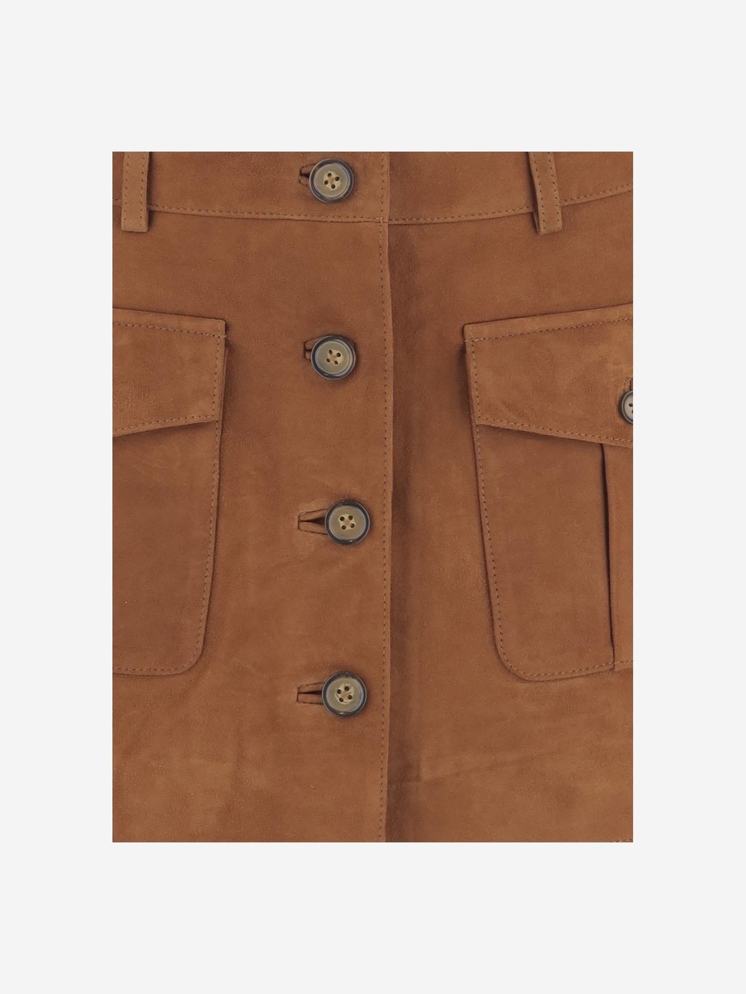 mini gonna in suede con tasche 21795 515 THE.GARMENT 