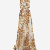 ABITO LUNGO CON STAMPA TROPICALE 80PAO919 NS775638 JUST CAVALLI 