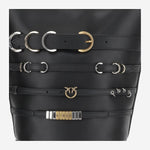 BORSA A TRACOLLA IN PELLE CON CINTURINI 104366 A26KZ99A PINKO 