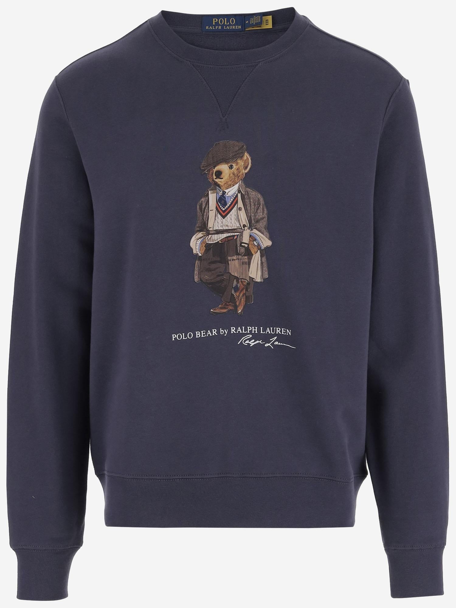 FELPA IN MISTO COTONE CON STAMPA POLO BEAR 710980305 001 POLO RALPH LAUREN 