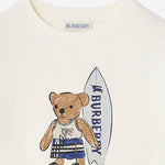 T-SHIRT IN COTONE CON STAMPA 8117540 CHALKWHITE BURBERRY KIDS 